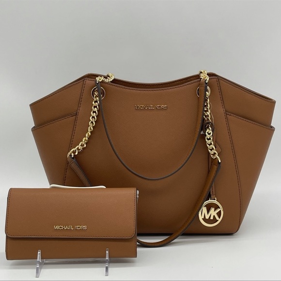 Michael Kors Handbags - Michael Kors Chain Tote & Trifold Wallet Luggage